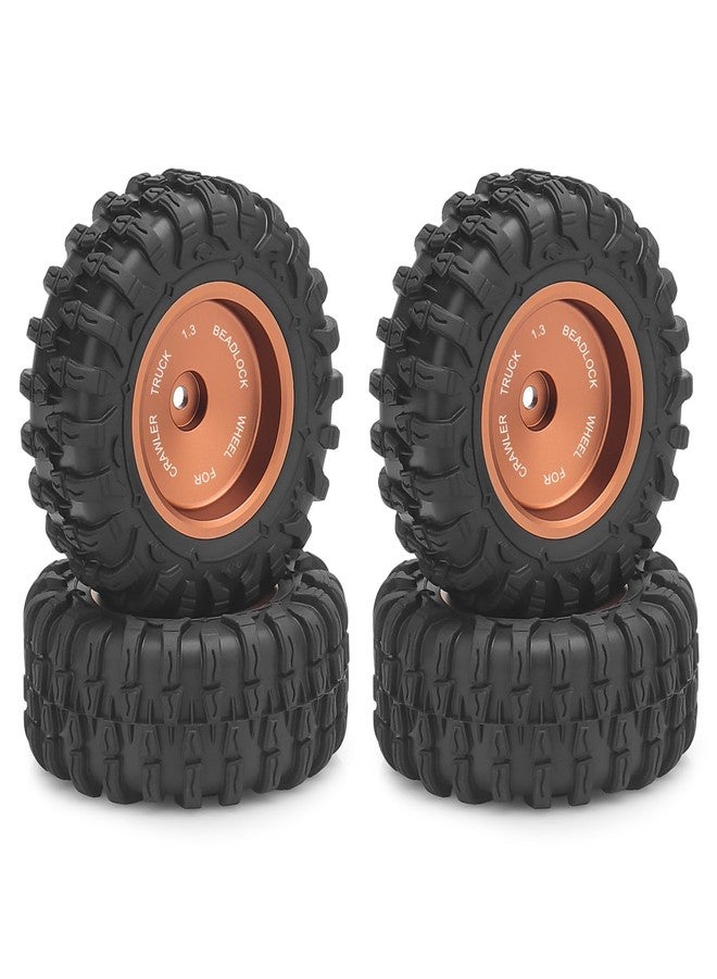 daitoku 1.3 Beadlock Wheels and Tires, daitoku 1.3" RC Car Tires Aluminum Wheels Rims for TRX4M SCX24 1/18 1/24 RC Crawler - Image 1
